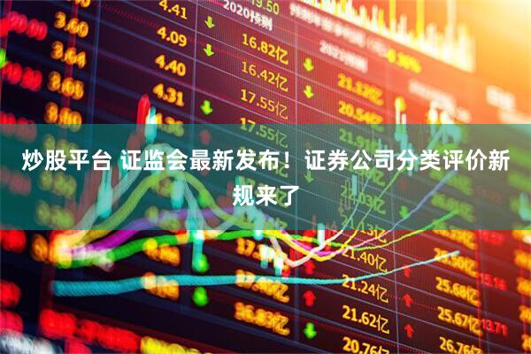 炒股平台 证监会最新发布！证券公司分类评价新规来了